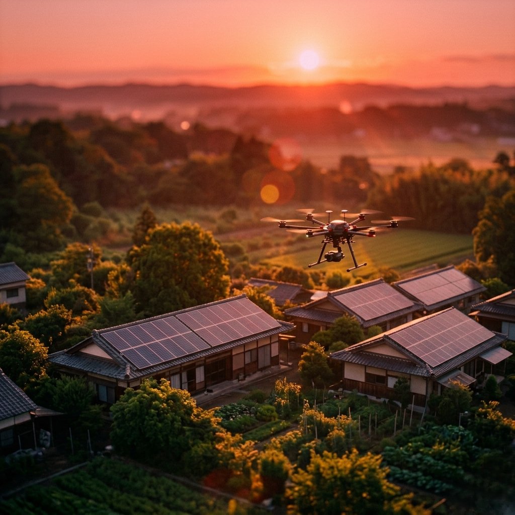 Drone Aurora in volo per ispezione fotovoltaico